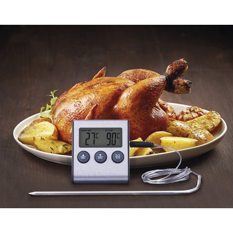 thermomètre cuisine emos e2157 sonde 1,4 m minuterie