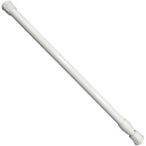 Tringle à rideau, rétractable, installation sans vis ni perçage, diamètre, longueur 55-90 cm, blanc (1/5)