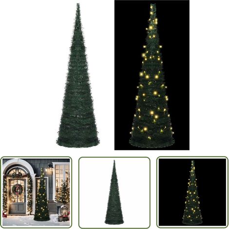 Weihnachtsdeko - vidaXL Künstlicher Pop-Up-Weihnachtsbaum mit Beleuchtung Grün 150 cm - LED-Weihnachtsbaum (1/5)