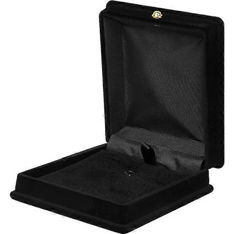Boîte de rangement pour bijoux et colliers en velours noir (1/4)