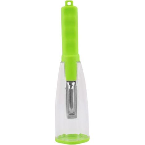 Couteau d'épluchage multifonction avec tube de rangement pour fruits (1/5)