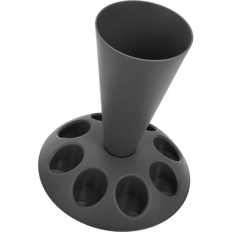 Support de poche à douille gris amovible avec porte-embout en plastique, fixation sécurisée. (1/4)