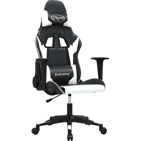 Maison Exclusive - Sedia da Gaming Nero e Bianco in Similpelle