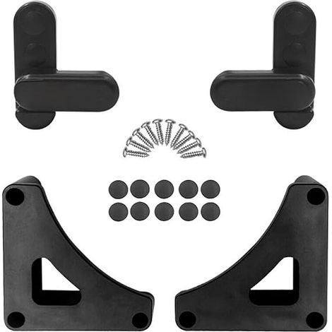 Mesa completa para autocaravanas con gancho para remolque, soporte plegable para exteriores, panel de armario, cerradura giratoria, organizador interior para autocaravanas, negro (1/5)