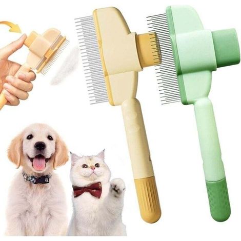 Brosse Pet - Brosse Attrape'poils, Anti Poils Brosse Pour Chats Brosse Pour Chien, élimine Jusqu’à 95% Des Poils Morts, Toilettage Doux Et Efficace Pour Tous Types De Pelage (2 Couleur)