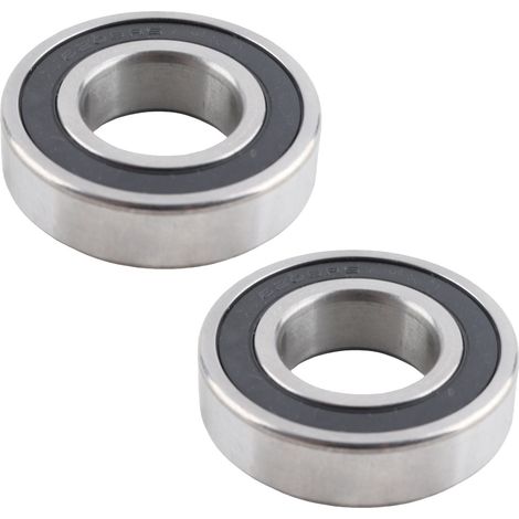 2 roulements à billes à gorge profonde, diamètre intérieur 30 mm, diamètre extérieur 62 mm, épaisseur 16 mm, joint en caoutchouc, roulements 6206RS à double blindage. (1/5)