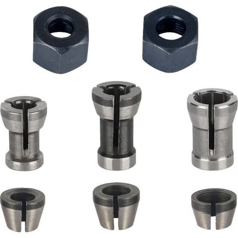 Fräsmaschinen-Spannfutter – 8 Stück, Spannzange für Fräsmaschinen-Spannfutter (6 mm, 6,35 mm, 8 mm), Oberfräsen-Spannzange, Spannzangenadapter (1/5)