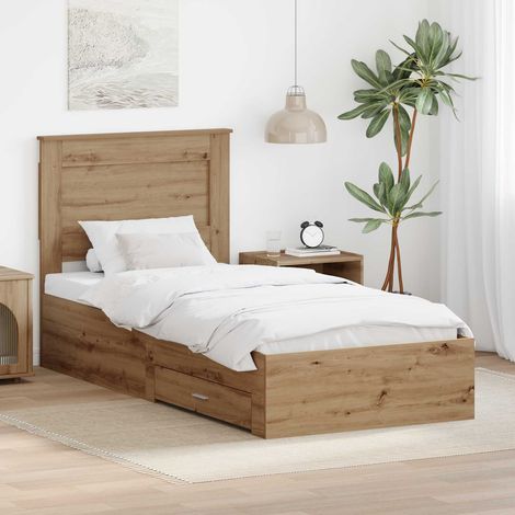 Bettgestell mit Schubladen mit Kopfteil Holzwerkstoff (1/5)