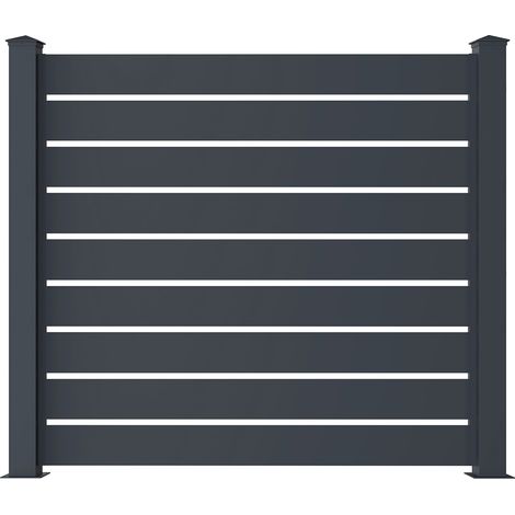 Panneau de clôture VOGEL 1,9m H.170cm aluminium gris anthracite (1/5)