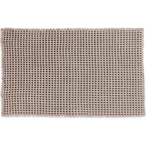 Tapis de bain Polyester GAUFFRE 50x80cm Beige MSV (1/2)