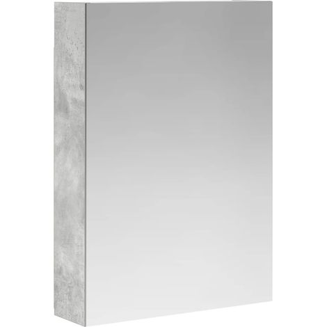 Maison Exclusive - Mobiletto per specchio da bagno con lo scaffale Grigio cemento