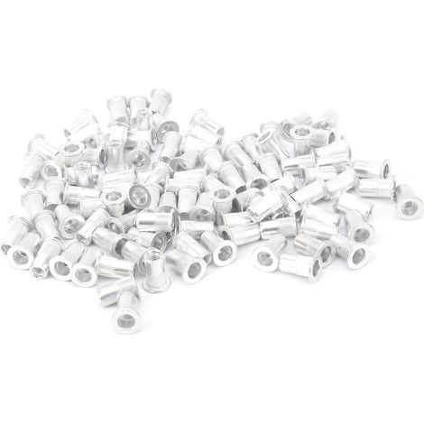 100 Rivets de tirage en aluminium tête plate M5 WJ-30045 - Écrous à sertir verticaux, accessoires de quincaillerie (1/5)