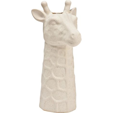 Vase tête de girafe finition sable 14x26x12cm (1/3)