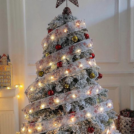Guirlande lumineuse ruban brillant, guirlande de 10 m avec 100 LED, ruban LED pour sapin de Noël, guirlande décorative pour Noël, le Nouvel An et les mariages (1/3)