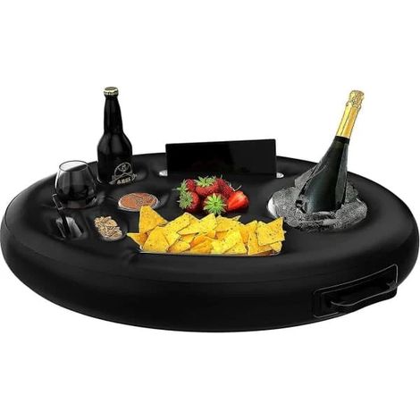 Porte-gobelet flottant pour piscine, étagère flottante gonflable, plateau de piscine pour pool party, plage (1/5)