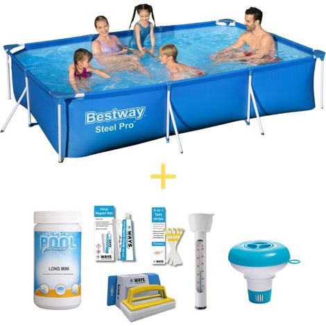 Bestway Bestway Steel Pro Rectangulaire - 300x201x66 cm - 7-pièces S22298