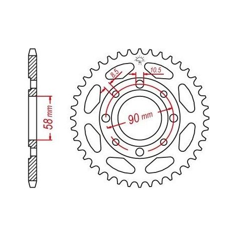 Couronne de transmission Esjot pour moto Daelim 125 Vc S 1996 à