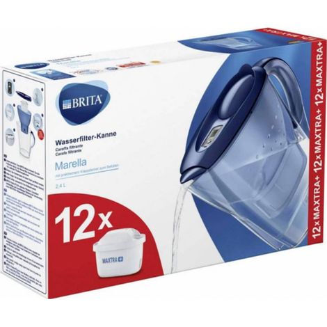 Brita Marella inkl. 12x Maxtra Pro 125978 Kit filtri per risparmio d'acqua 2.4 l Blu