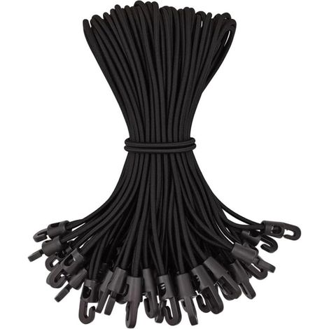Lot de 50 tendeurs élastiques avec crochets, tendeurs élastiques de haute qualité avec crochets pour couvertures de piscine (1/5)