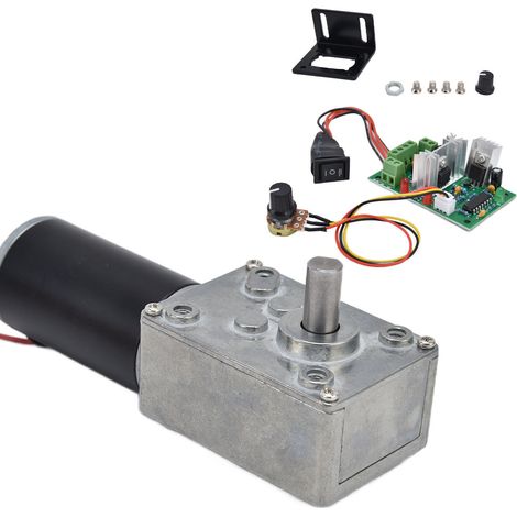 Moteur à engrenages turbo à vis sans fin 12 V CC, accessoires pour machines, arbre de 8 mm, 5840-31ZY12V10RPM (1/5)