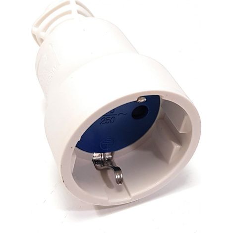 Base móvil 2P+T, 16A 250V PVC sujetacables abatible para fácil embornamiento blanco (1/4)