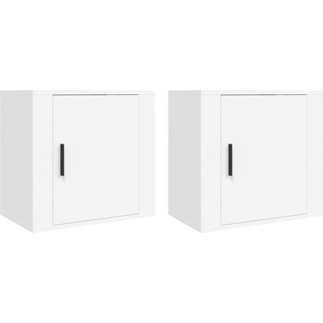 Maison Exclusive - Wand-Nachttische 2 Stk. Weiß 50x30x47 cm