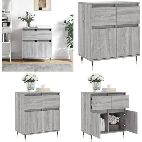 Buffet Sonoma gris 60x35x70 cm Bois d'ingénierie - Buffet - Armoire - Meuble De Rangement - Meuble Tv - Salon - Home & Living (1/5)