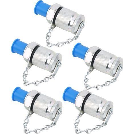 Adaptateur de test hydraulique 5 pièces, raccord fileté pour manomètre, coupleur pression PT/PPTM12 x 1.5, connecteur mesure précision. (1/5)