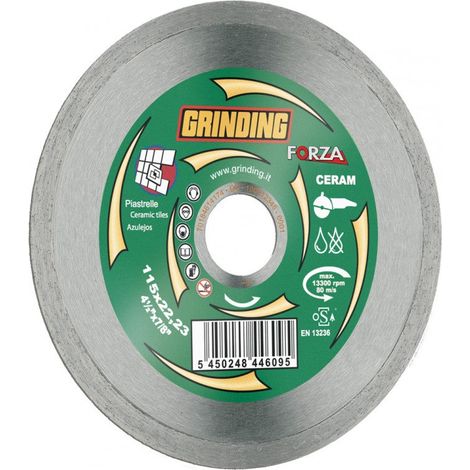 Disco diamantato 115mm per smerigliatrice angolare taglio ceramica e piastrelle Forza Ceram Grinding
