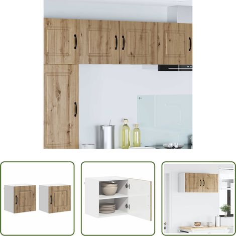 Holzschrank - Küchenschrank Kalmar 2 pcs Artisan-Eiche 40 x 31 x 40 cm (1/5)