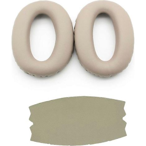 Coussinets d'oreille et arceau pour casque SONY WH-1000XM2, oreillettes de rechange en mousse souple dorée (1/5)