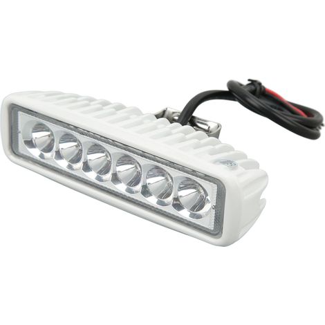 Feu de travail LED marin 12V-24V DC IP67 étanche, lumineux et antichoc pour bateau, voiture, yacht, éclairage extérieur blanc et bleu, 16W (1/5)