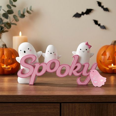 Halloween Ghost Spooky Slogan Decoration (1/2)