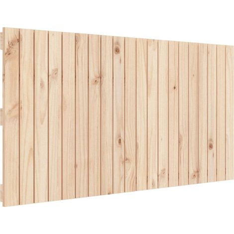 Tête de lit murale Résistante et économique, Panneau de lit, 127,5x3x60 cm Bois massif de pin OIB4631E (1/3)