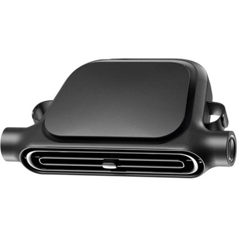 Ventilador para asiento de coche: ventilador de refrigeración recargable para reposacabezas，ventilador de doble cabezal de 3000 mAh (1/5)