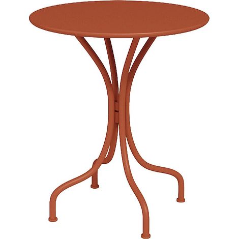 Table ronde de jardin D.60 cm en métal - Terracotta - MIRMANDE de MYLIA