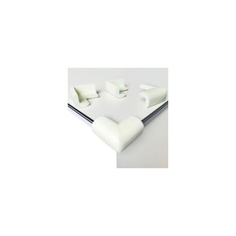 Lot de 10 protections d'angle en mousse souple pour bébé, protections d'angle antichoc à angle droit avec adhésif puissant pour tables et meubles pointus (1/4)