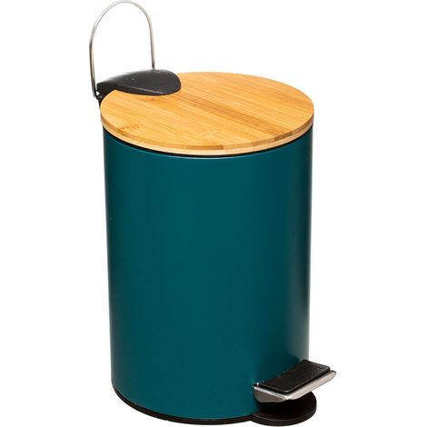 Pattumiera da bagno (3l) “Colors” – Verde petrolio