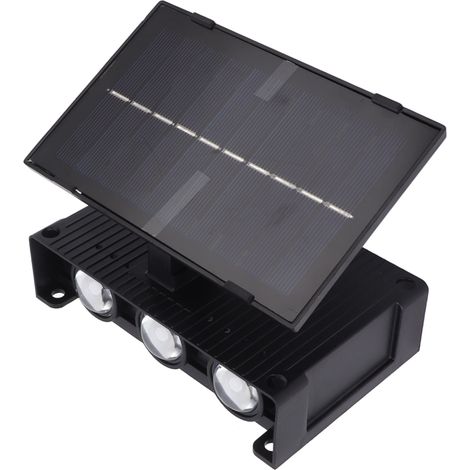 Lampe solaire d'extérieur étanche à 6 LED, applique murale d'ambiance RGB pour jardin, patio, cour, terrasse ou intérieur. (1/5)