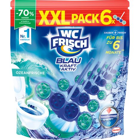 WC Henkel blau kraft aktiv geruchsentfernend fleckenentferner langanhaltend
