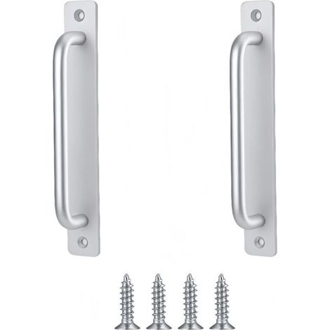 Poignée de porte de grange coulissante, poignée de porte de grange, porte en bois, jardin extérieur, armoire (Argenté,148mm) (1/5)