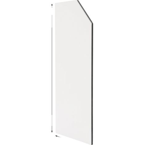 Panneau de séparation de urinal, construction en stratifié phénolique, design moderne, Angle de biseau (1/2)