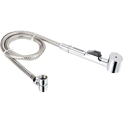 Werkzeyt Set doccia per lavabo, doccetta mobile con tubo flessibile per doccia, facile commutazione, include supporto da parete, nero opaco, soffione doccia per lavabo, soffione doccia di ricambio, SA (1/4)