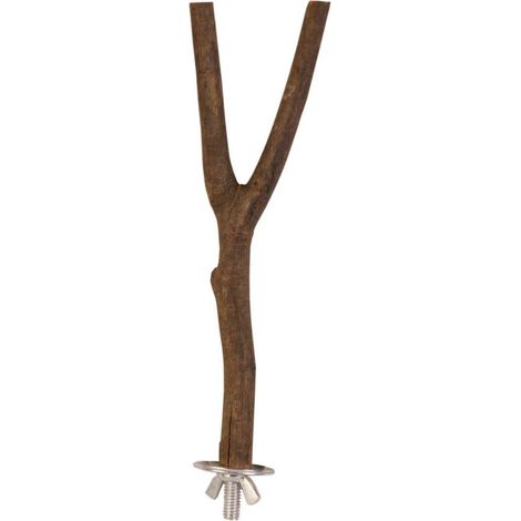 Perchoir, forme y, fixation de vis, bois d'écorce 20 cm/ø 15 mm (1/3)