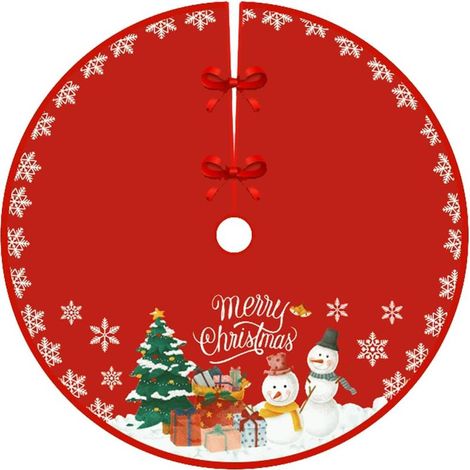 Jupe de sapin de Noël de 120 cm de diamètre, tabliers de fond pour sapin de Noël, décoration de sapin de Noël, décoration d'intérieur (Style 12) (1/5)