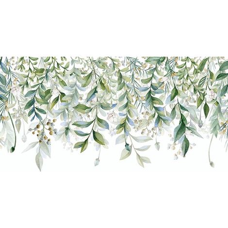 Sticker mural, décoration murale, sticker pour fenêtre, accessoire déco, sticker mural feuille, sticker plante, autocollant, 30 x 90 cm, PVC, couleur (1/5)