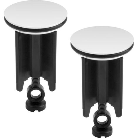 Lot de 2 bouchons d’évier universels 40 mm avec joint, bonde de fermeture pour tous types d’éviers de cuisine et salle de bain (1/5)
