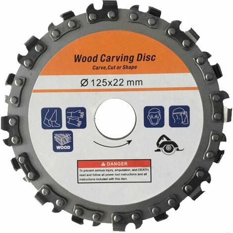 Disque De Meulage 125 Mm - 16 Dents En Acier Inoxydable - Pour Machine À Rainurer Et Sculpture Sur Bois - Pour Meuleuse D'Angle De 5 Pouces - 1 Pièce (1/5)