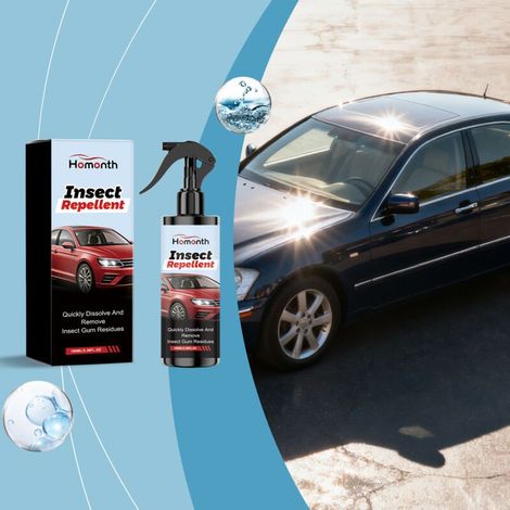 HOMONTH Detergente repellente per insetti per auto - Pulizia quotidiana pratica per rimuovere macchie e residui lucidi - 100 ml (1/5)