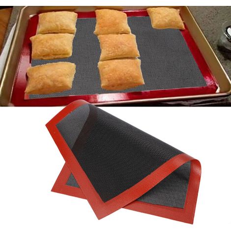 Incluye una esterilla de silicona microporosa para horno, una esterilla reutilizable, de doble cara, antiadherente y resistente al calor, ideal para preparar macarons, soufflés y pizzas. -Crezuo